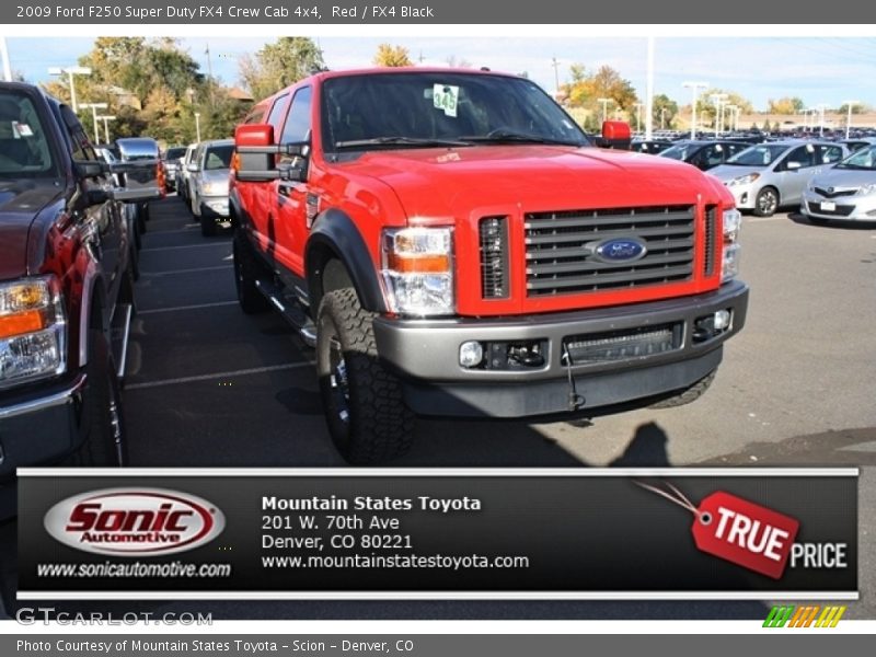 Red / FX4 Black 2009 Ford F250 Super Duty FX4 Crew Cab 4x4