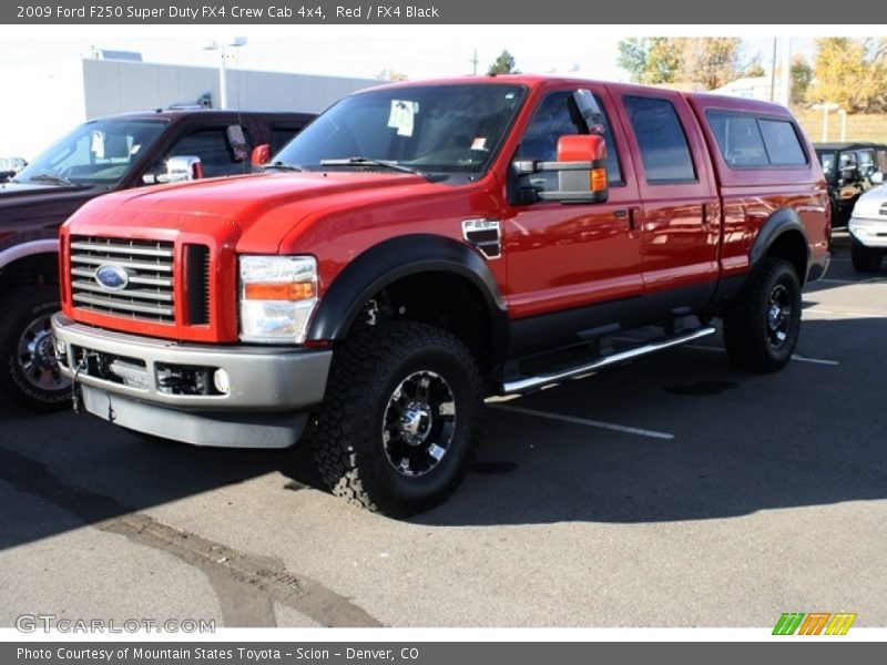 Red / FX4 Black 2009 Ford F250 Super Duty FX4 Crew Cab 4x4