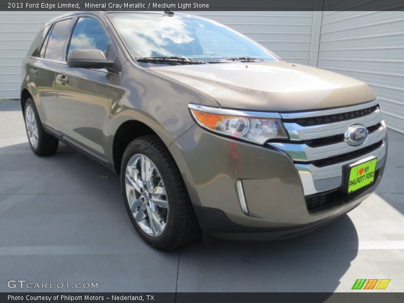 Mineral Gray Metallic / Medium Light Stone 2013 Ford Edge Limited