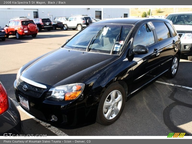 Black / Black 2008 Kia Spectra 5 SX Wagon