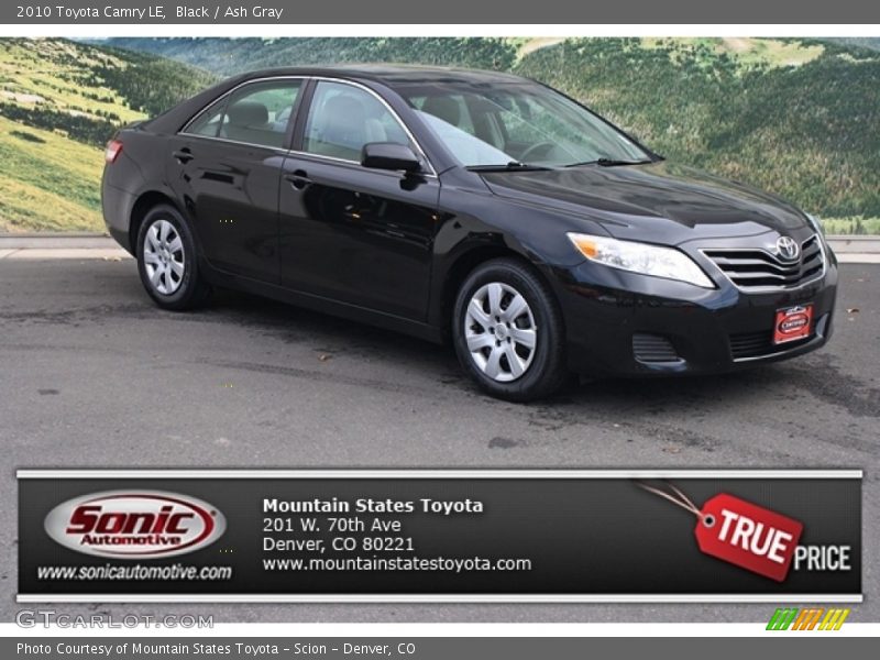 Black / Ash Gray 2010 Toyota Camry LE
