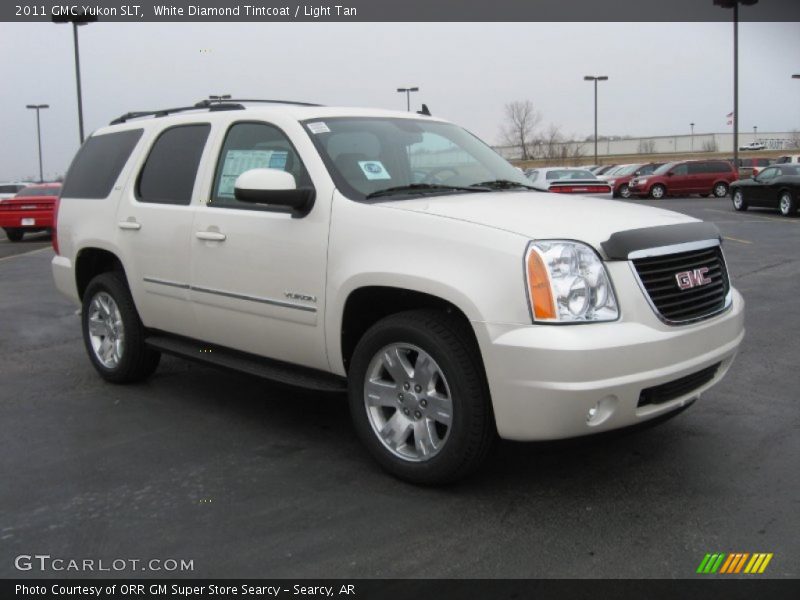 White Diamond Tintcoat / Light Tan 2011 GMC Yukon SLT