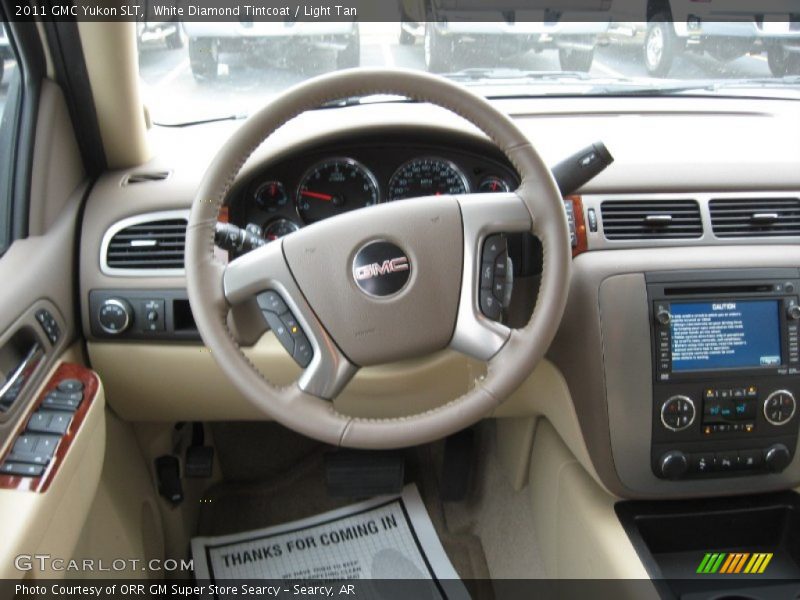 White Diamond Tintcoat / Light Tan 2011 GMC Yukon SLT