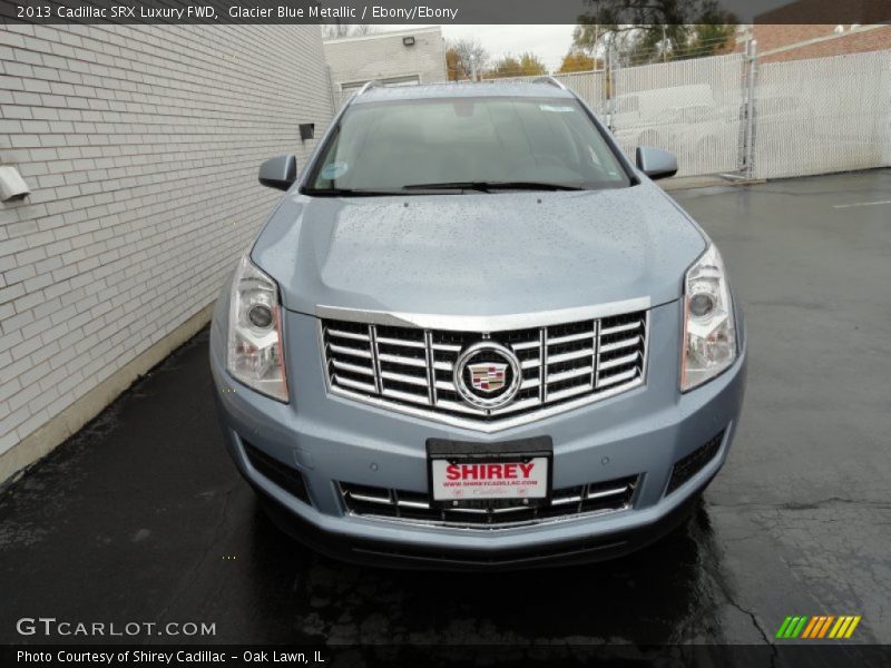 Glacier Blue Metallic / Ebony/Ebony 2013 Cadillac SRX Luxury FWD