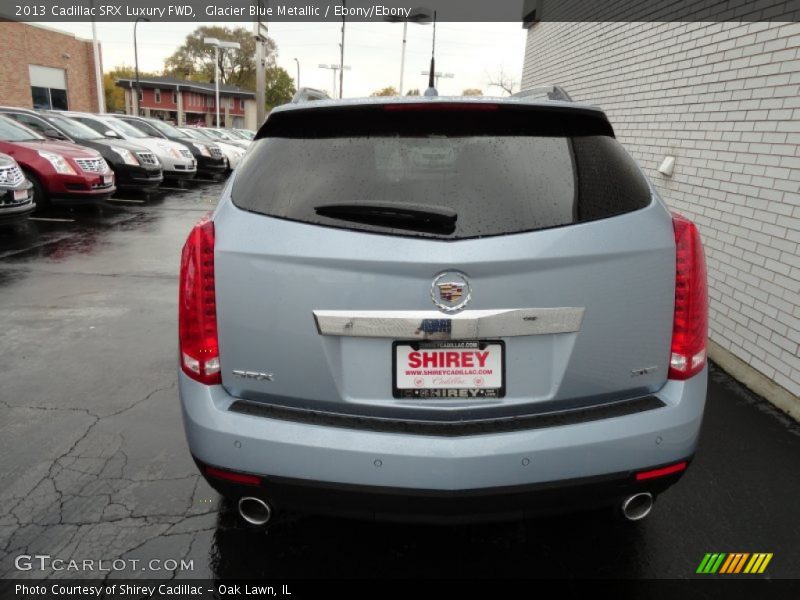 Glacier Blue Metallic / Ebony/Ebony 2013 Cadillac SRX Luxury FWD