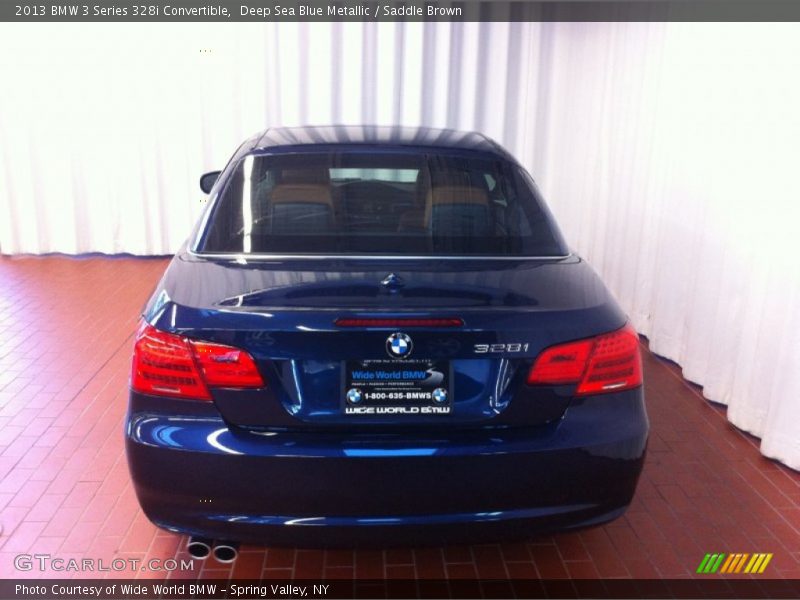 Deep Sea Blue Metallic / Saddle Brown 2013 BMW 3 Series 328i Convertible