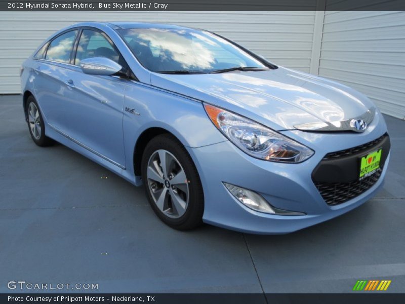 Blue Sky Metallic / Gray 2012 Hyundai Sonata Hybrid
