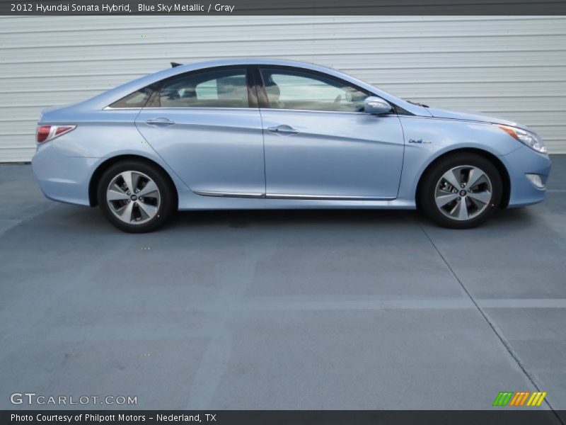 Blue Sky Metallic / Gray 2012 Hyundai Sonata Hybrid