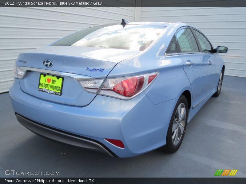 Blue Sky Metallic / Gray 2012 Hyundai Sonata Hybrid