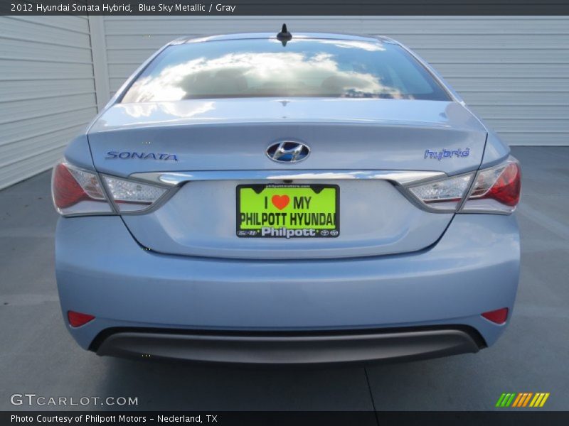 Blue Sky Metallic / Gray 2012 Hyundai Sonata Hybrid