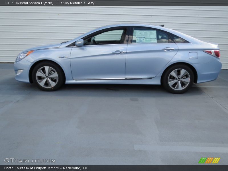 Blue Sky Metallic / Gray 2012 Hyundai Sonata Hybrid