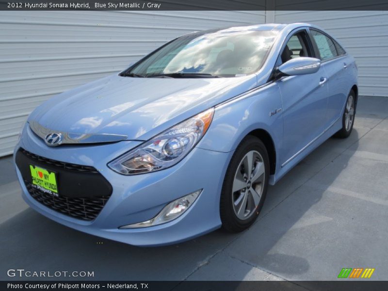 Blue Sky Metallic / Gray 2012 Hyundai Sonata Hybrid