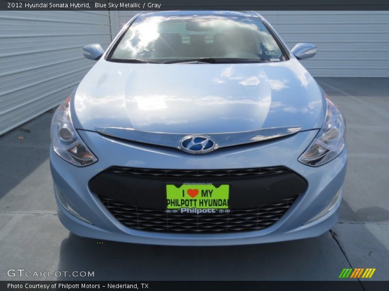 Blue Sky Metallic / Gray 2012 Hyundai Sonata Hybrid