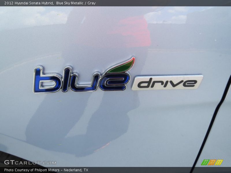 Blue Sky Metallic / Gray 2012 Hyundai Sonata Hybrid