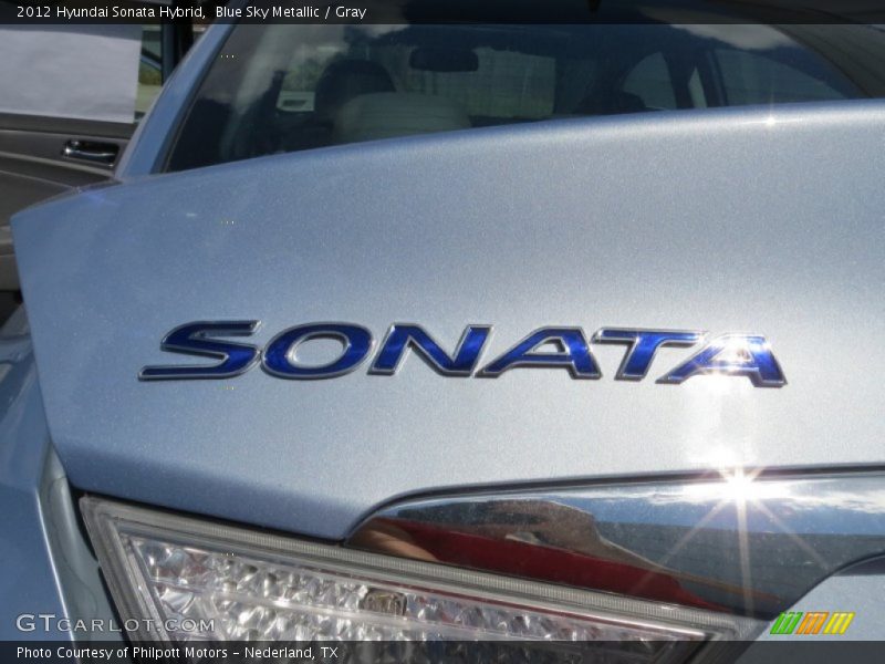 Blue Sky Metallic / Gray 2012 Hyundai Sonata Hybrid