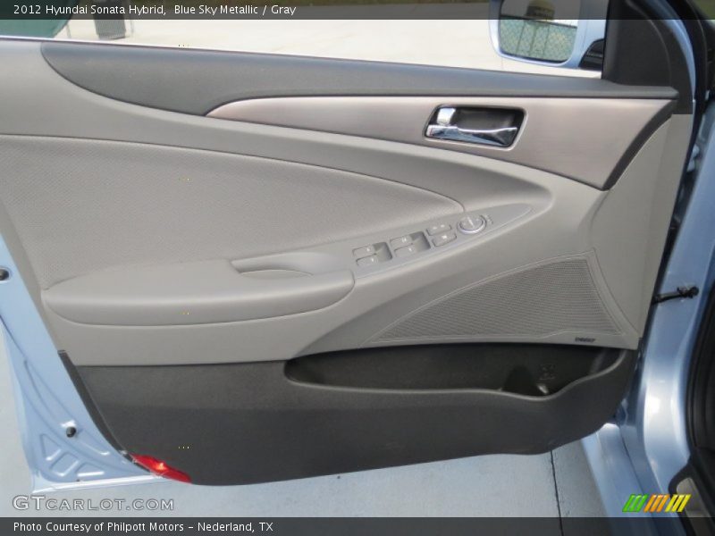 Blue Sky Metallic / Gray 2012 Hyundai Sonata Hybrid