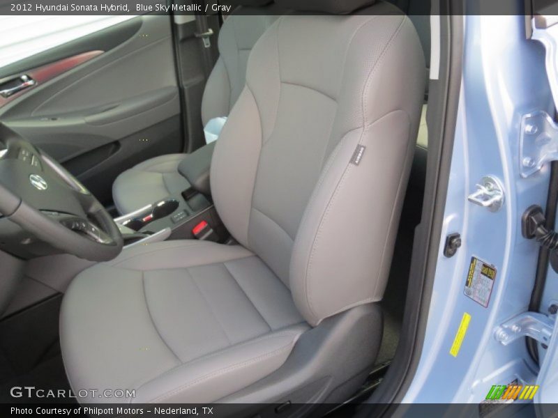 Blue Sky Metallic / Gray 2012 Hyundai Sonata Hybrid