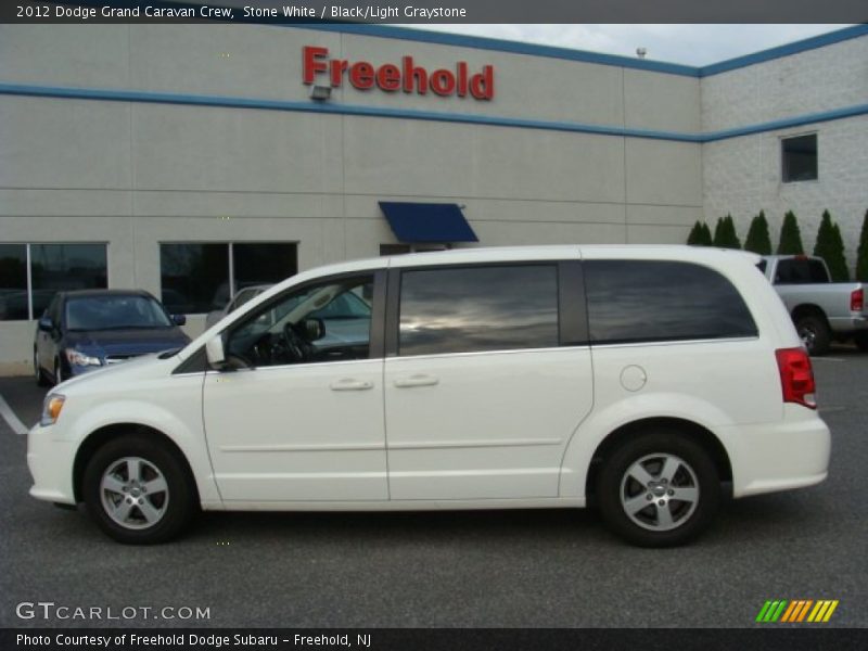 Stone White / Black/Light Graystone 2012 Dodge Grand Caravan Crew