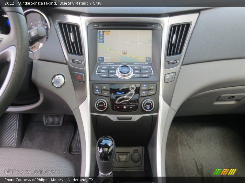 Blue Sky Metallic / Gray 2012 Hyundai Sonata Hybrid