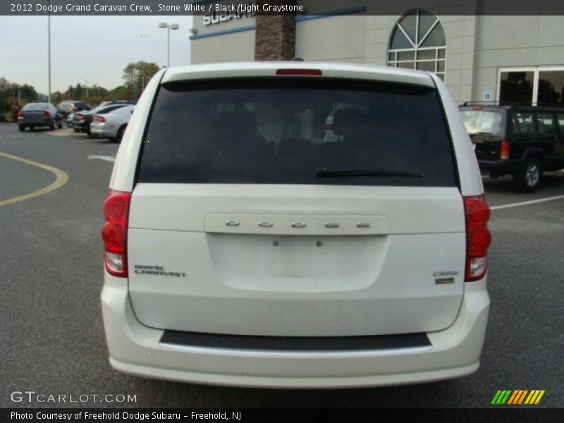 Stone White / Black/Light Graystone 2012 Dodge Grand Caravan Crew
