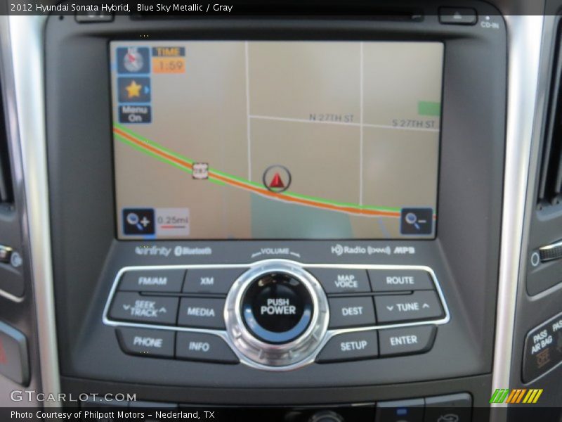 Blue Sky Metallic / Gray 2012 Hyundai Sonata Hybrid