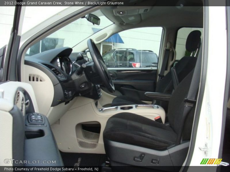 Stone White / Black/Light Graystone 2012 Dodge Grand Caravan Crew