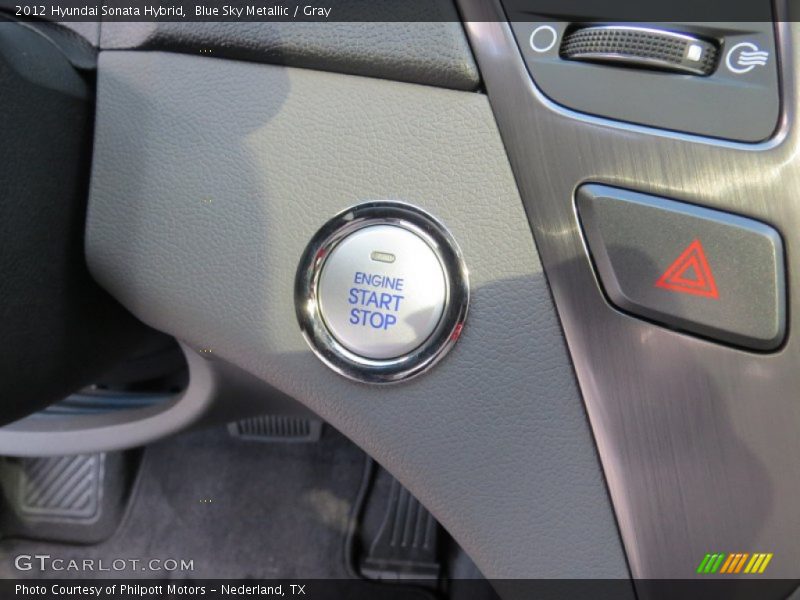 Blue Sky Metallic / Gray 2012 Hyundai Sonata Hybrid