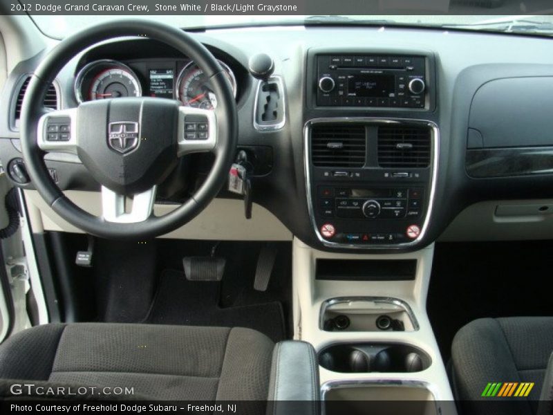 Stone White / Black/Light Graystone 2012 Dodge Grand Caravan Crew