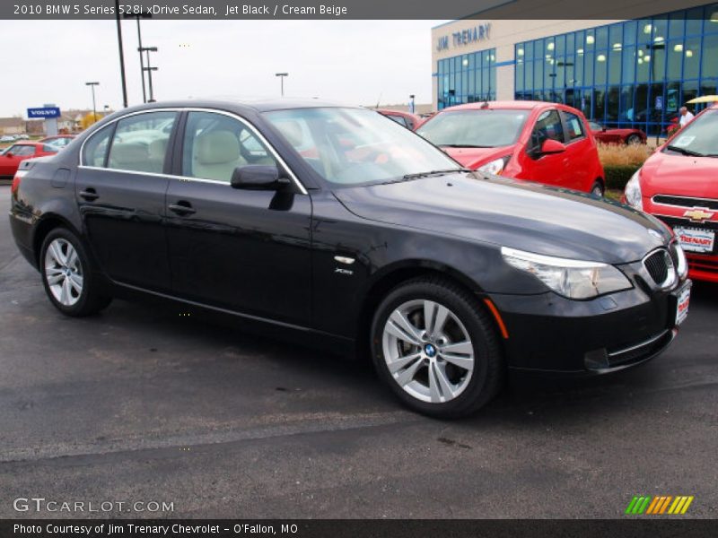 Jet Black / Cream Beige 2010 BMW 5 Series 528i xDrive Sedan