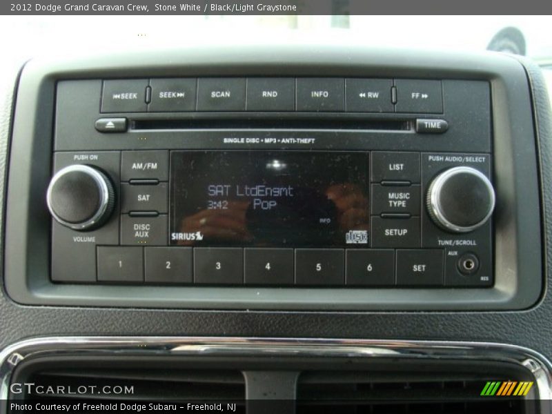 Stone White / Black/Light Graystone 2012 Dodge Grand Caravan Crew