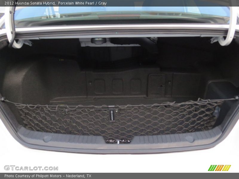 Porcelain White Pearl / Gray 2012 Hyundai Sonata Hybrid
