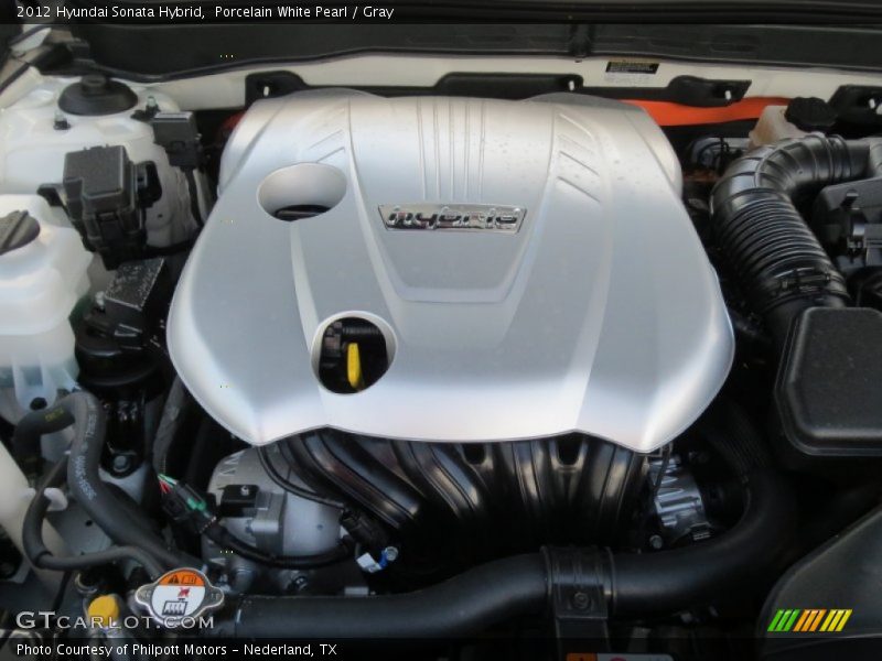 Porcelain White Pearl / Gray 2012 Hyundai Sonata Hybrid