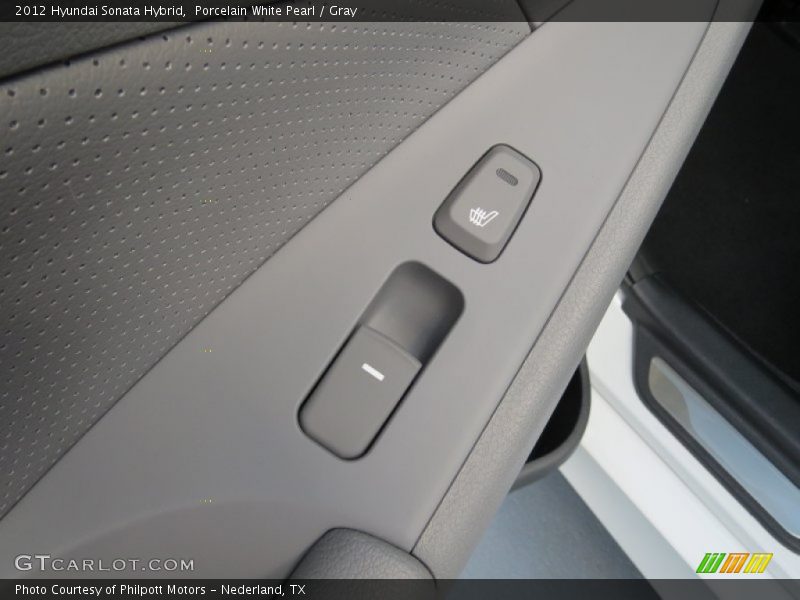 Porcelain White Pearl / Gray 2012 Hyundai Sonata Hybrid