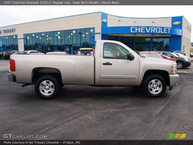 Silver Birch Metallic / Ebony Black 2007 Chevrolet Silverado 1500 LT Regular Cab