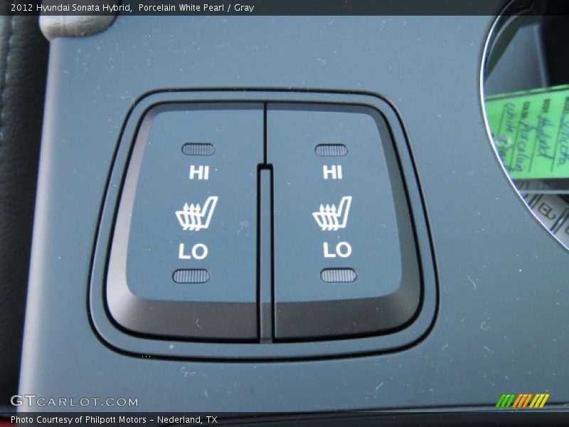 Porcelain White Pearl / Gray 2012 Hyundai Sonata Hybrid