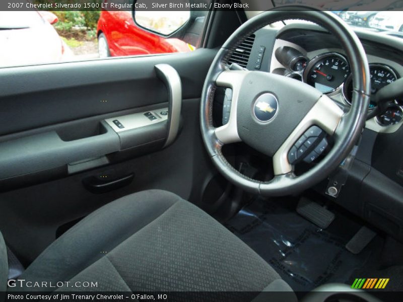 Silver Birch Metallic / Ebony Black 2007 Chevrolet Silverado 1500 LT Regular Cab