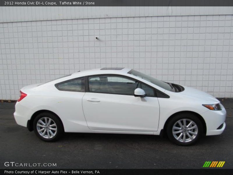 Taffeta White / Stone 2012 Honda Civic EX-L Coupe