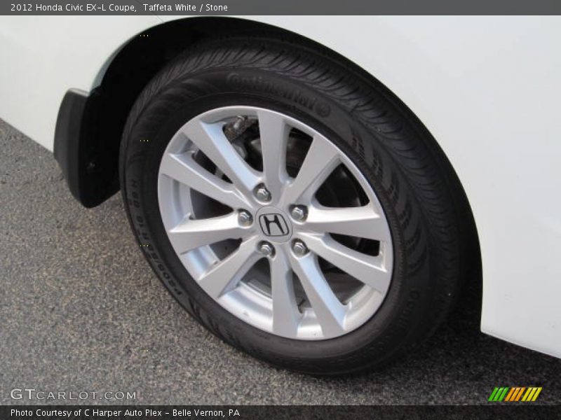 Taffeta White / Stone 2012 Honda Civic EX-L Coupe