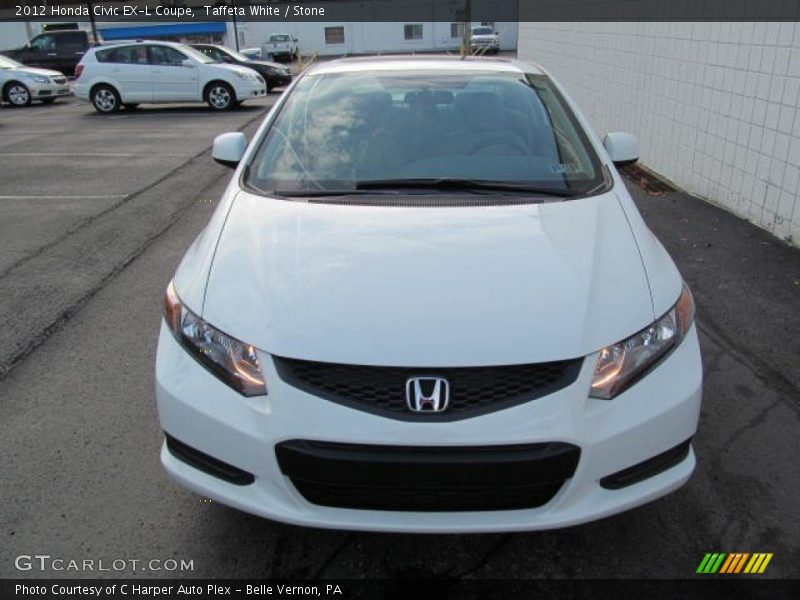 Taffeta White / Stone 2012 Honda Civic EX-L Coupe