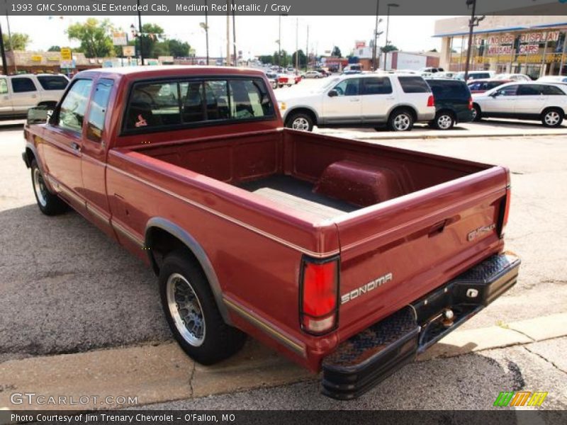 Medium Red Metallic / Gray 1993 GMC Sonoma SLE Extended Cab