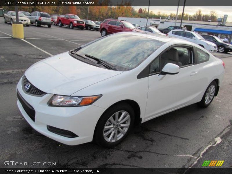 Taffeta White / Stone 2012 Honda Civic EX-L Coupe