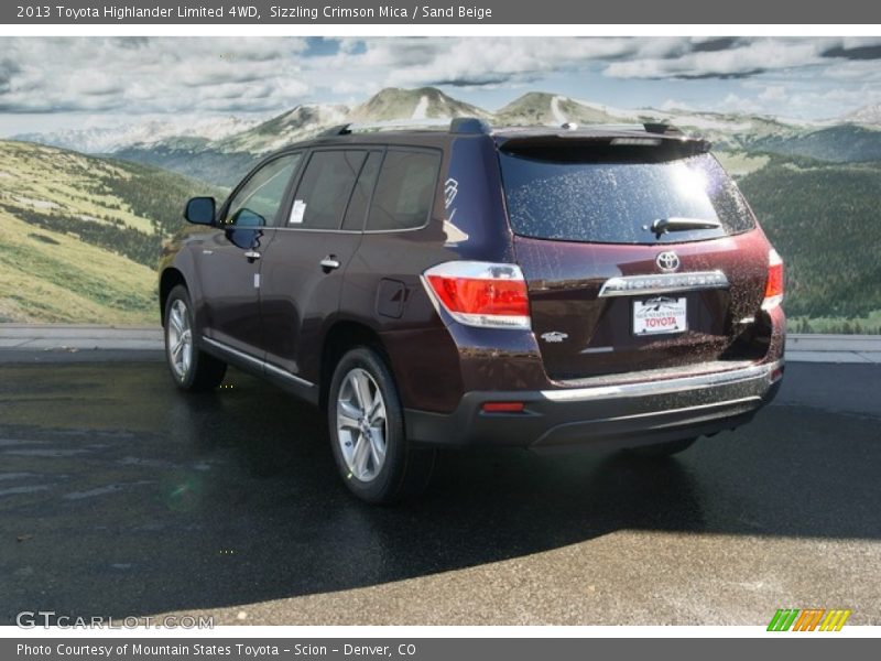 Sizzling Crimson Mica / Sand Beige 2013 Toyota Highlander Limited 4WD
