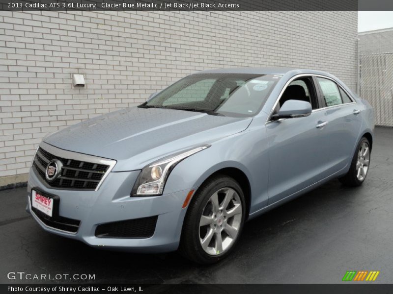 Glacier Blue Metallic / Jet Black/Jet Black Accents 2013 Cadillac ATS 3.6L Luxury