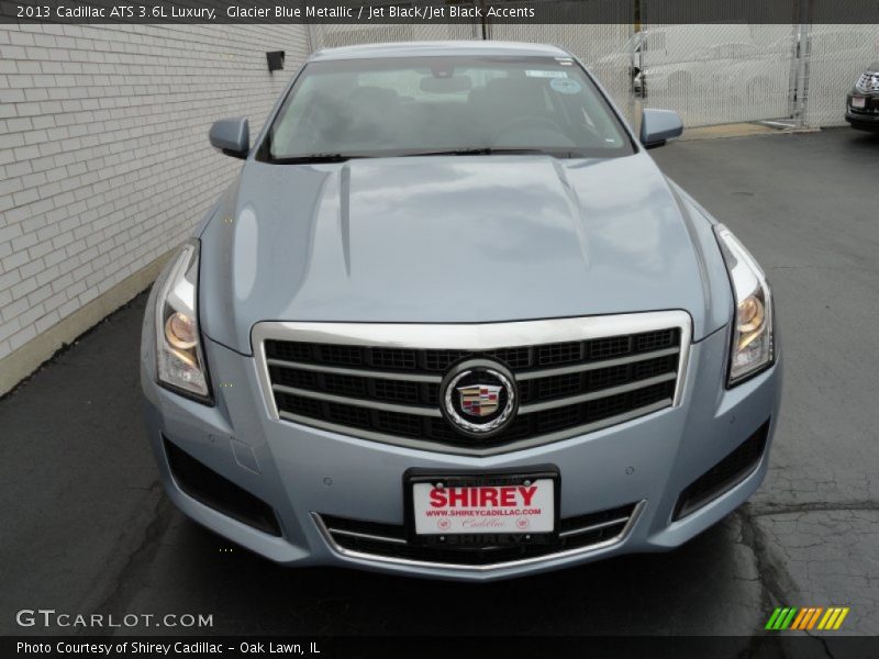 Glacier Blue Metallic / Jet Black/Jet Black Accents 2013 Cadillac ATS 3.6L Luxury