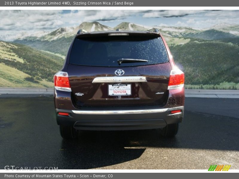 Sizzling Crimson Mica / Sand Beige 2013 Toyota Highlander Limited 4WD