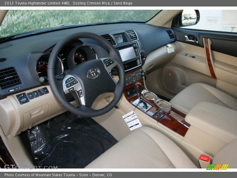 Sizzling Crimson Mica / Sand Beige 2013 Toyota Highlander Limited 4WD