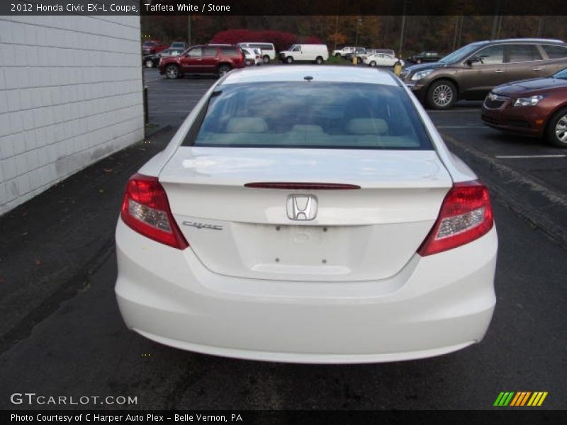 Taffeta White / Stone 2012 Honda Civic EX-L Coupe