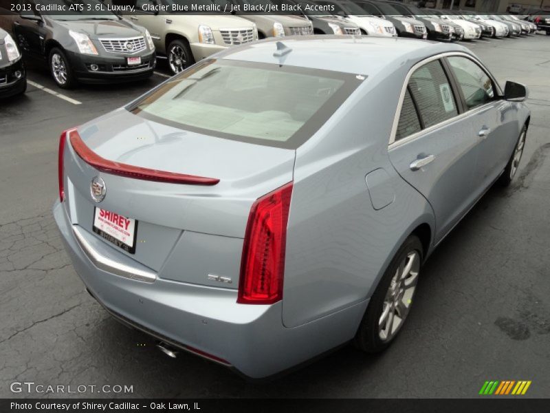 Glacier Blue Metallic / Jet Black/Jet Black Accents 2013 Cadillac ATS 3.6L Luxury