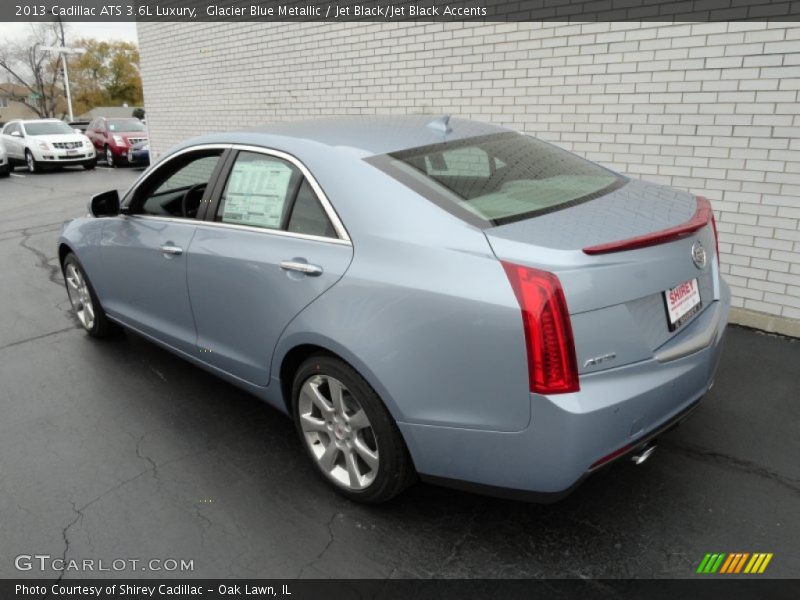 Glacier Blue Metallic / Jet Black/Jet Black Accents 2013 Cadillac ATS 3.6L Luxury