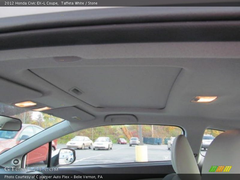 Taffeta White / Stone 2012 Honda Civic EX-L Coupe